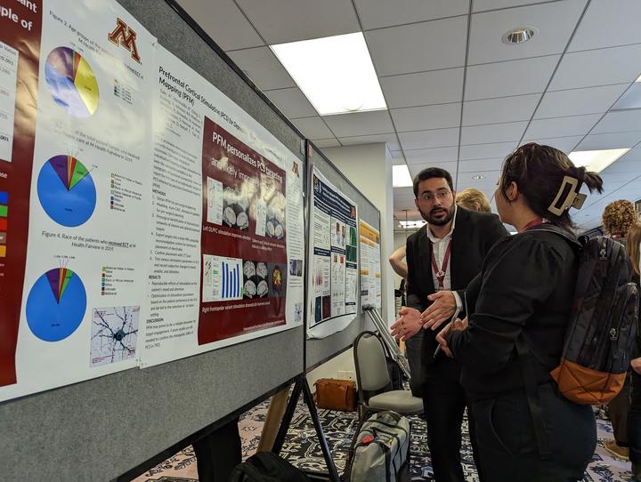 Ahmed Sakr presents PCS research at the Neuromodulation Symposium, April 2023